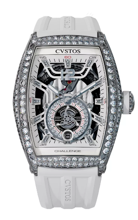 Cvstos Novelties Jetliner PS Thirty6 Steel 2 Row/White Dial Diamonds Replica Watch A00103.3600003